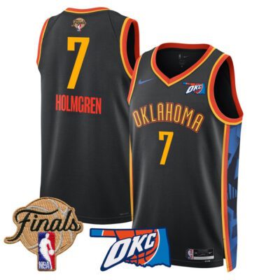 Men's Oklahoma City Thunder 2025 Finals Swingman Jersey Stitched 24-25 City Chet Holmgren