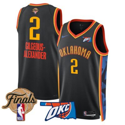Men's Oklahoma City Thunder 2025 Finals Swingman Jersey Stitched 24-25 City Gilgeous-Alexander