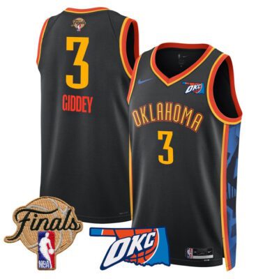 Men's Oklahoma City Thunder 2025 Finals Swingman Jersey Stitched 24-25 City Josh Giddey