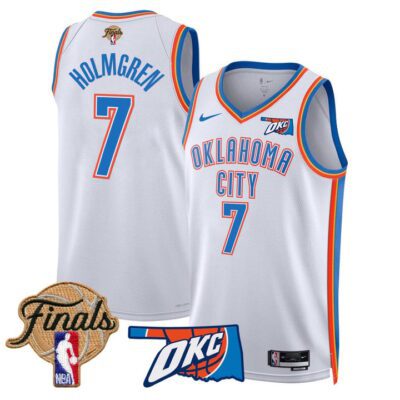 Men's Oklahoma City Thunder 2025 Finals Swingman Jersey Stitched Association Chet Holmgren