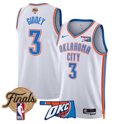Men's Oklahoma City Thunder 2025 Finals Swingman Jersey Stitched Association Josh Giddey