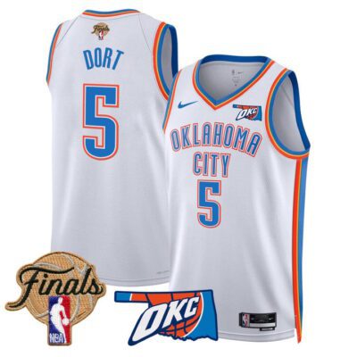 Men's Oklahoma City Thunder 2025 Finals Swingman Jersey Stitched Association Luguentz Dort