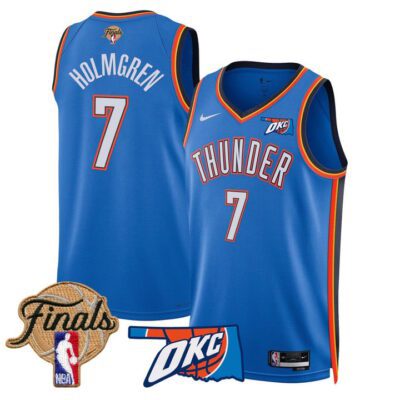 Men's Oklahoma City Thunder 2025 Finals Swingman Jersey Stitched Icon Chet Holmgren