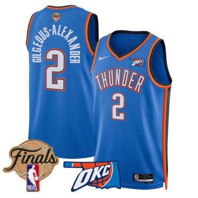 Men's Oklahoma City Thunder 2025 Finals Swingman Jersey Stitched Icon Gilgeous-Alexander