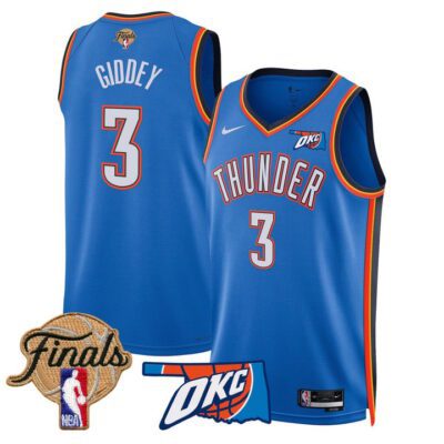 Men's Oklahoma City Thunder 2025 Finals Swingman Jersey Stitched Icon Josh Giddey