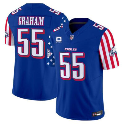 Men's Philadelphia Eagles 2025 Independence Day Vapor Limited Jersey Stitched Royal Brandon Graham