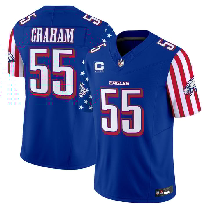 Men's Philadelphia Eagles 2025 Independence Day Vapor Limited Jersey Stitched Royal Brandon Graham
