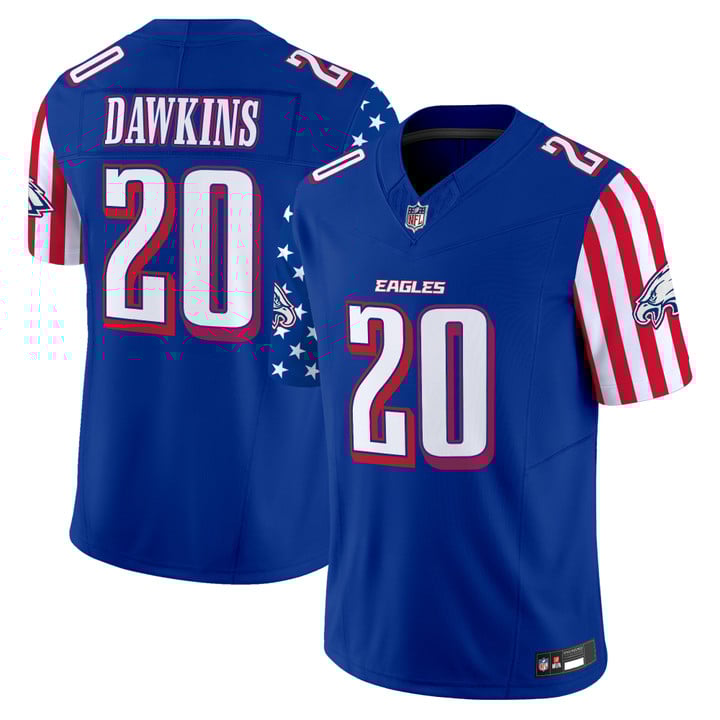 Men's Philadelphia Eagles 2025 Independence Day Vapor Limited Jersey Stitched Royal Brian Dawkins