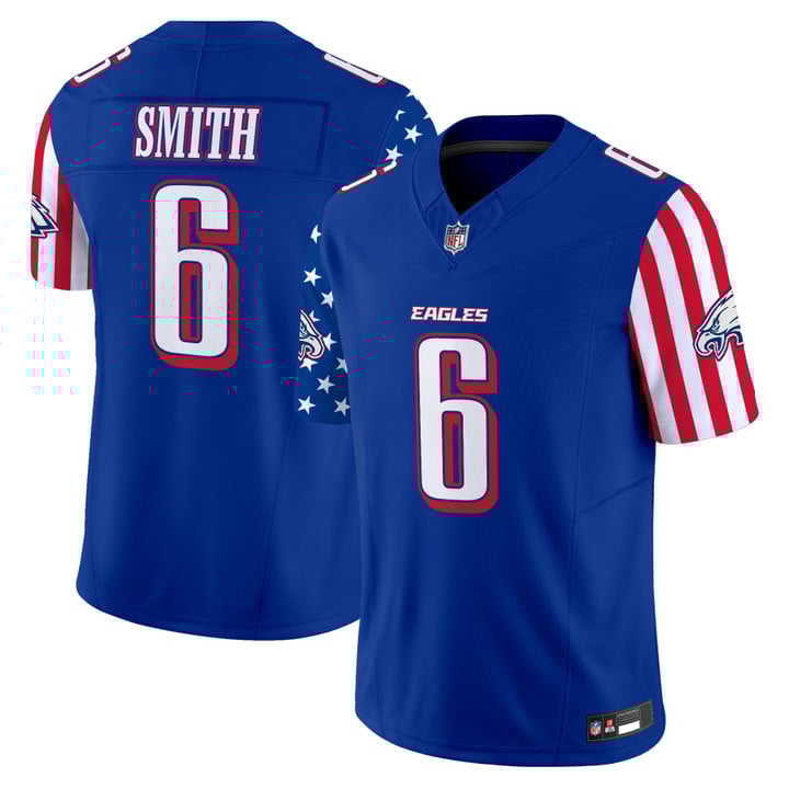 Men's Philadelphia Eagles 2025 Independence Day Vapor Limited Jersey Stitched Royal DeVonta Smith