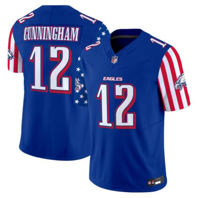 Men's Philadelphia Eagles 2025 Independence Day Vapor Limited Jersey Stitched Royal Randall Cunningham