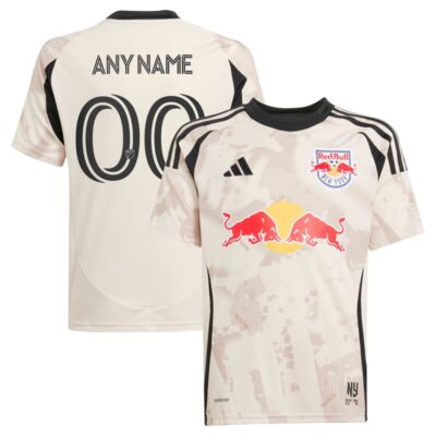 New York Red Bulls Youth 2025 Stone Kit Replica Custom Jersey - Tan