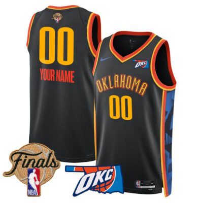 Oklahoma City Thunder 2025 Finals Swingman Custom Jersey Stitched 24-25 City