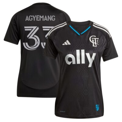 Patrick Agyemang Charlotte FC Women's 2025 Fortress Kit Replica Player Jersey - Black