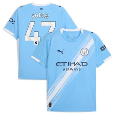 Phil Foden Manchester City 2025/26 Home Replica Player Jersey - Sky Blue