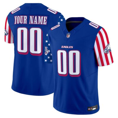 Philadelphia Eagles 2025 Independence Day Vapor Limited Custom Jersey Stitched Royal