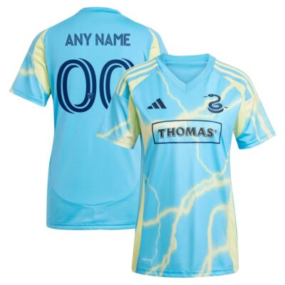 Philadelphia Union Women's 2025 The Voltage Kit Replica Custom Jersey - Blue