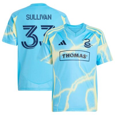 Quinn Sullivan Philadelphia Union Youth 2025 The Voltage Kit Replica Player Jersey - Blue