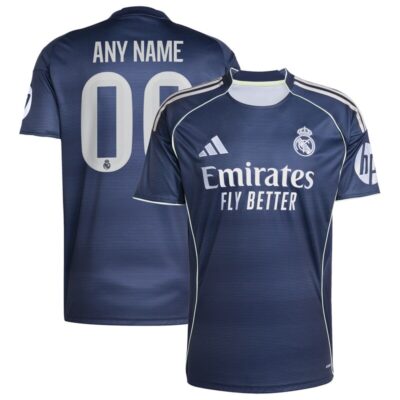 Real Madrid 2025/26 Away Replica Custom Jersey - Blue