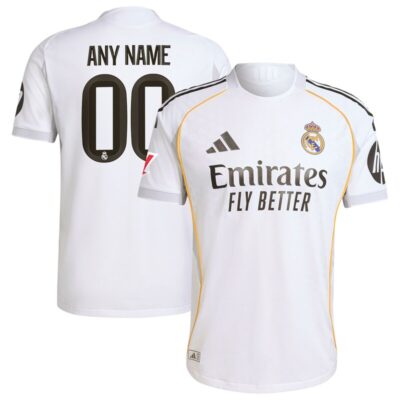 Real Madrid 2025/26 Home Custom Jersey - White