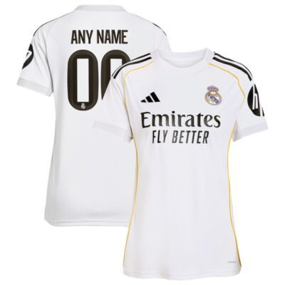 Real Madrid Women's 2025/26 Home Replica Custom Jersey - White