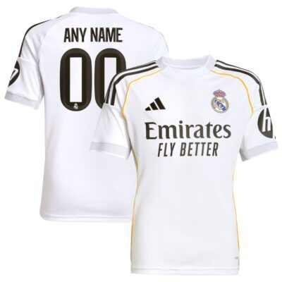 Real Madrid Youth 2025/26 Home Replica Custom Jersey - White