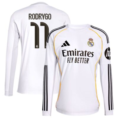 Rodrygo Real Madrid 2025/26 Home Replica Jersey - White