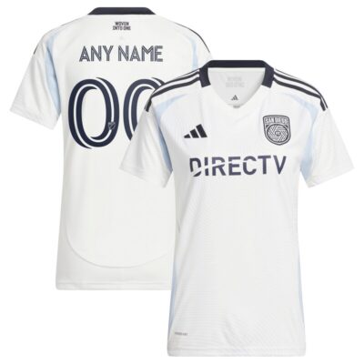 San Diego FC Women's 2025 Woven Into One Replica Custom Jersey - White