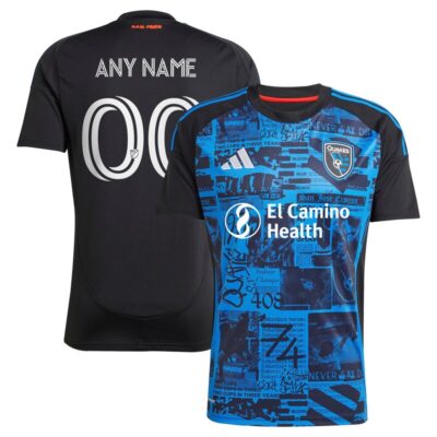 San Jose Earthquakes 2025 Headliner Replica Custom Jersey - Black