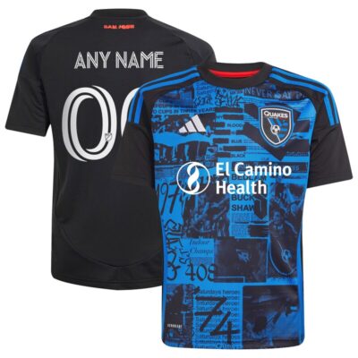 San Jose Earthquakes Youth 2025 Headliner Replica Custom Jersey - Black