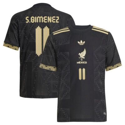 Santiago Gimenez Mexico National Team Youth 2025 Third Player Jersey - Black