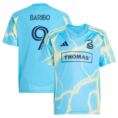 Tai Baribo Philadelphia Union Youth 2025 The Voltage Kit Replica Player Jersey - Blue