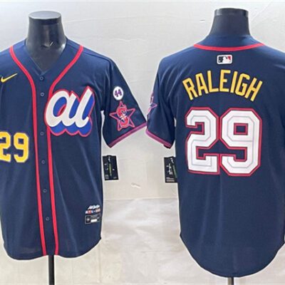 American League #29 Cal Raleigh Navy 2025 All-Star Edition V3 Limited Stitched Baseball Jersey