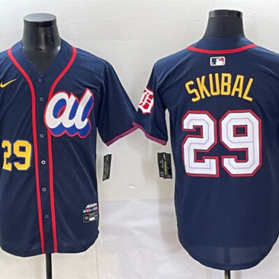 American League #29 Tarik Skubal Navy 2025 All-Star Edition Limited Stitched Baseball Jersey