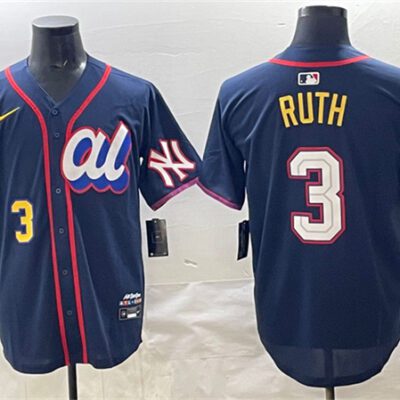 American League #3 Babe Ruth Navy 2025 All-Star Edition Limited Stitched Baseball Jersey