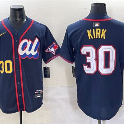 American League #30 Alejandro Kirk Navy 2025 All-Star Edition Limited Stitched Baseball Jersey