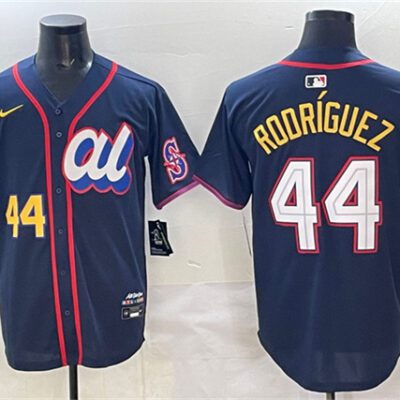 American League #44 Julio Rodríguez Navy 2025 All-Star Edition Limited Stitched Baseball Jersey