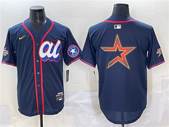 American League Houston Astros Team Big Logo Navy 2025 All-Star Edition Limited Stitched Baseball Jersey