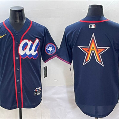 American League Houston Astros Team Big Logo Navy 2025 All-Star Edition Limited Stitched Baseball Jersey