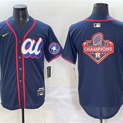 American League Houston Astros Team Big Logo Navy 2025 All-Star Edition Limited Stitched Baseball Jersey