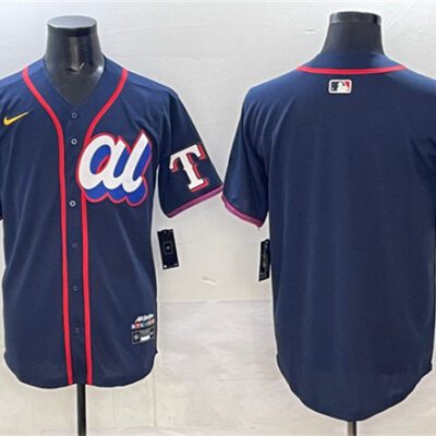 American League Texas Rangers Blank Navy 2025 All-Star Edition Limited Stitched Baseball Jersey