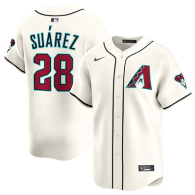 Arizona Diamondbacks #28 Eugenio Suarez 2023/24 Cream Home Limited Stitched Baseball Jersey