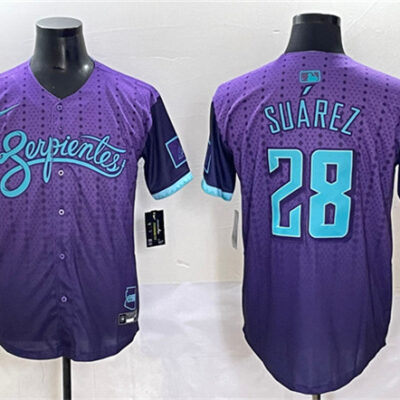 Arizona Diamondbacks #28 Eugenio Suarez Purple 2025 City Connect Limited Stitched Baseball Jersey
