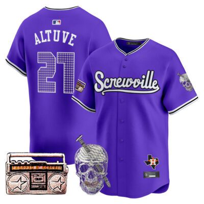 Astros DJ Screw 2025 Vapor Premier Limited Jersey Stitched Jose Altuve