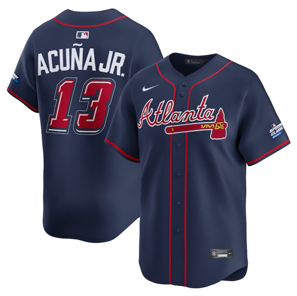 Atlanta Braves #13 Ronald Acuña Jr. Navy 2025 Speedway Classic Alternate Limited Stitched Baseball Jersey