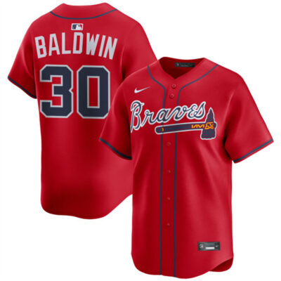 Atlanta Braves #30 Drake Baldwin Red 2025 Alternate Limited Stitched Baseball Jersey