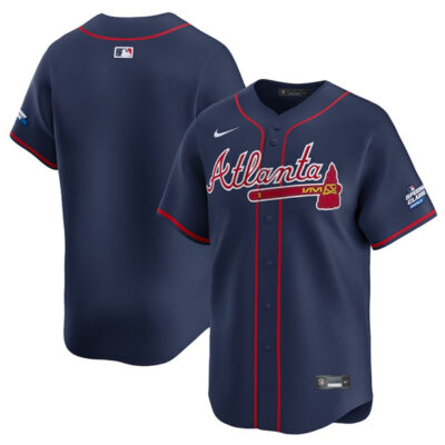 Atlanta Braves Blank Navy 2025 Speedway Classic Alternate Limited Stitched Baseball Jersey
