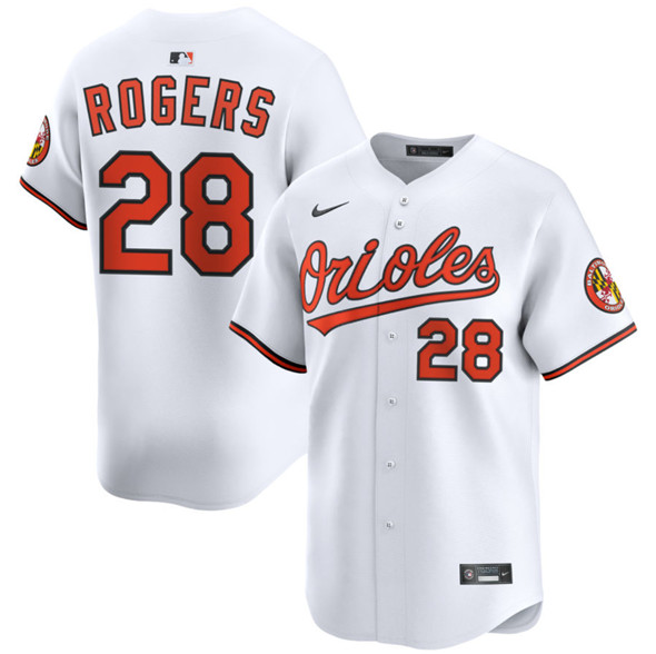 Baltimore Orioles #28 Trevor Rogers White 2025 Home Limited Stitched Baseball Jersey