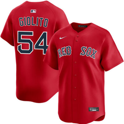 Boston Red Sox #54 Lucas Giolito Red 2025 Alternate Limited Stitched Baseball Jersey