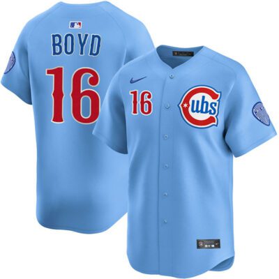 Chicago Cubs #16 Matthew Boyd Blue 2024/25 2nd Alternate Limited Stitched Baseball Jersey