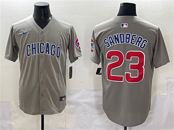 Chicago Cubs #23 Ryne Sandberg Gray Limited Stitched Baseball Jersey